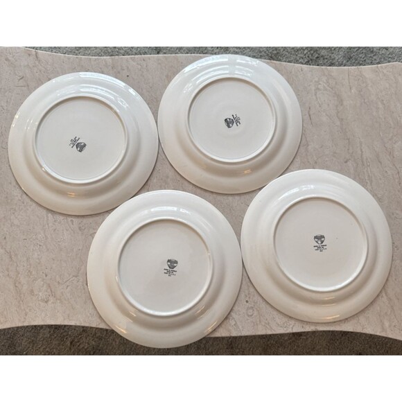 Edwin Knowles Semi-Vitreous Dinner China Plates Set of 4 USA 10.25" Vintage - Picture 5 of 6